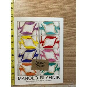 Manolo Blahnik 8 Shoe Scene Carolyne Cerf Celebration 2016 Print Advertisement